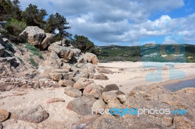 Mannena Beach In Sardinia Stock Photo