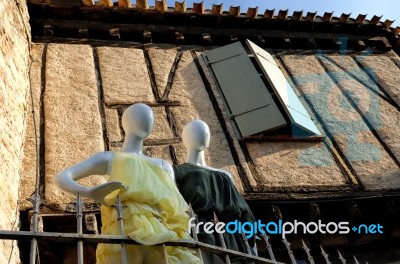 Mannequins Balcony Stock Photo