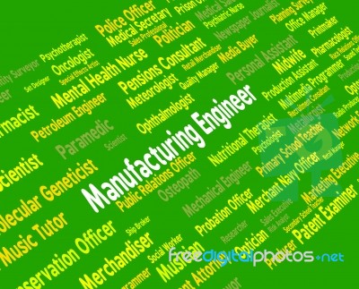 Manufacturing Engineer Represents Industrial Employee And Mechan… Stock Image