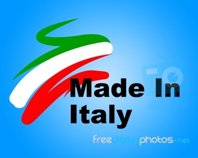 Manufacturing Italy Means Commerce Purchase And Business Stock Image