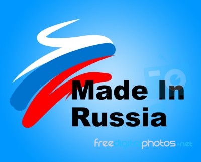 Manufacturing Russia Shows Production Commerce And Nation Stock Image