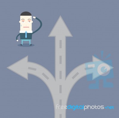 Many Choice For Business Way Stock Image