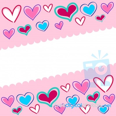 Many Hearts Background Stock Image