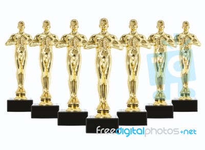 Many Oscar In A Row Stock Photo