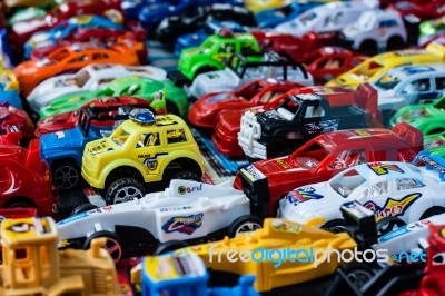 Many Small Toy Cars Stock Photo