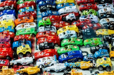 Many Small Toy Cars Stock Photo