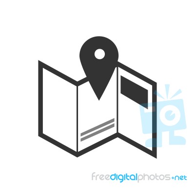 Map Icons Icon  Illustration On White Background Stock Image