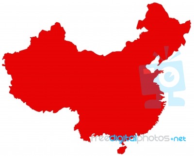 Map Of China Stock Image