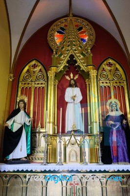 Marbella, Andalucia/spain - July 6 :altar In The Church Of The E… Stock Photo