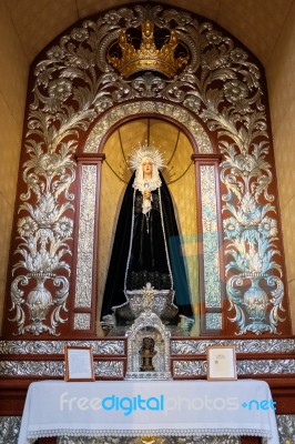 Marbella, Andalucia/spain - July 6 :altar In The Church Of The E… Stock Photo