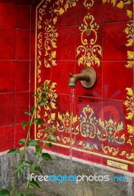 Marbella, Andalucia/spain - July 6 : Fountain In Marbella Spain Stock Photo