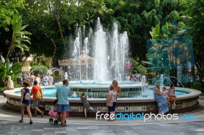 Marbella, Andalucia/spain - July 6 : Fountain Virgen Del Rocio I… Stock Photo