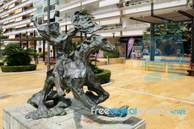 Marbella, Andalucia/spain - July 6 : Horse And Jockey Stumbling Stock Photo