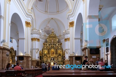 Marbella, Andalucia/spain - July 6 : Interior Of The Church Of T… Stock Photo