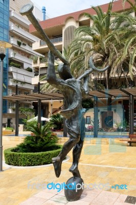 Marbella, Andalucia/spain -july 6 : Mercurio Statue By Salvador Stock Photo