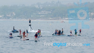 Marbella, Andalucia/spain - July 6 : People Enjoying Watersports… Stock Photo