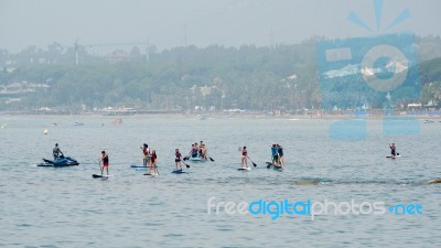 Marbella, Andalucia/spain - July 6 : People Enjoying Watersports… Stock Photo