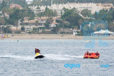 Marbella, Andalucia/spain - July 6 : People Enjoying Watersports… Stock Photo