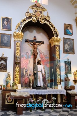 Marbella, Andalucia/spain - July 6 : Statue Of Christ In The Chu… Stock Photo