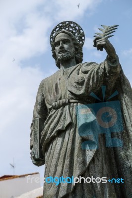 Marbella, Andalucia/spain - July 6 : Statue Of San Bernabe In Ma… Stock Photo