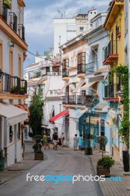 Marbella, Andalucia/spain - July 6 : Street Scene In Marbella Sp… Stock Photo