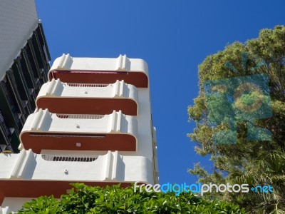 Marbella, Andalucia/spain - May 4 : Apartment Block In Marbella Stock Photo