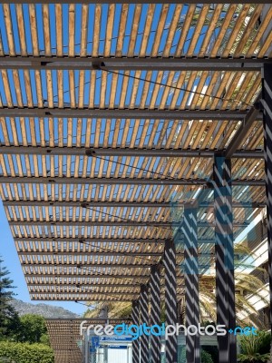 Marbella, Andalucia/spain - May 4 : Sunshade At Avienda Del Mar Stock Photo