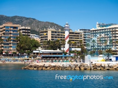 Marbella, Andalucia/spain - May 4 : View Of The Marina At Marbel… Stock Photo