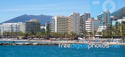 Marbella, Andalucia/spain - May 4 : View Of The Seafront At Marb… Stock Photo