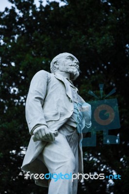 Marble Statue Of Modern Man Stock Photo