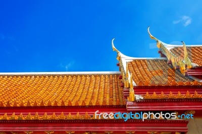 Marble Temple In Bangkok, Thailand Stock Photo