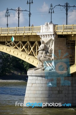 Margaret Bridge In Budapest Stock Photo