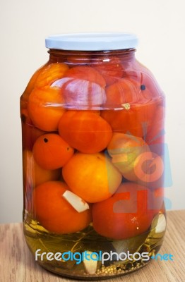 Marinated Tomatoes Stock Photo