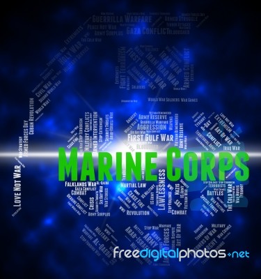 Marine Corps Means Naval Infantry And Amphibious Stock Image