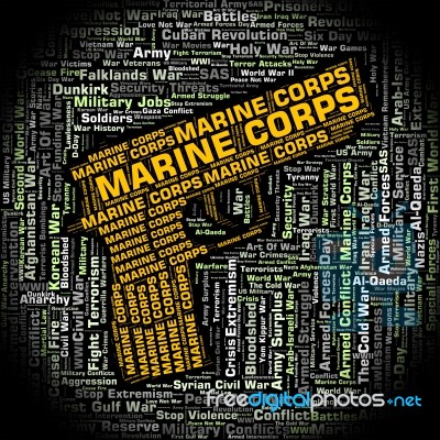 Marine Corps Represents Amphibious Warfare And Navy Stock Image