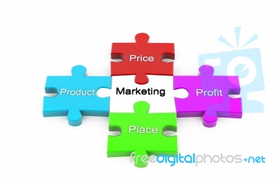 Marketing Puzzle  Stock Image