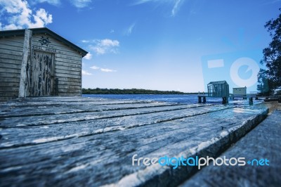 Maroochy River Boat House During The Day Stock Photo