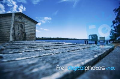 Maroochy River Boat House During The Day Stock Photo