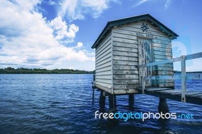 Maroochy River Boat House During The Day Stock Photo