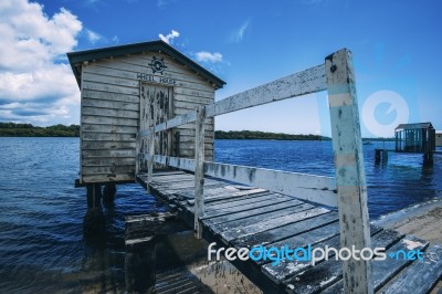 Maroochy River Boat House During The Day Stock Photo