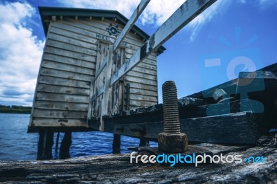 Maroochy River Boat House During The Day Stock Photo