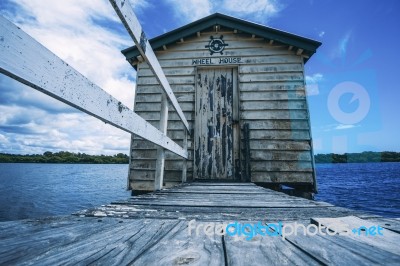 Maroochy River Boat House During The Day Stock Photo