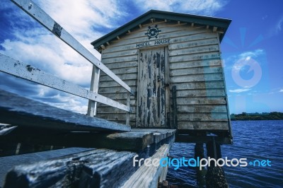 Maroochy River Boat House During The Day Stock Photo