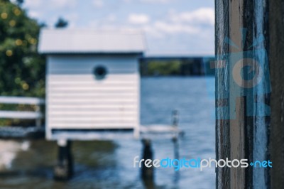 Maroochy River Boat House During The Day Stock Photo