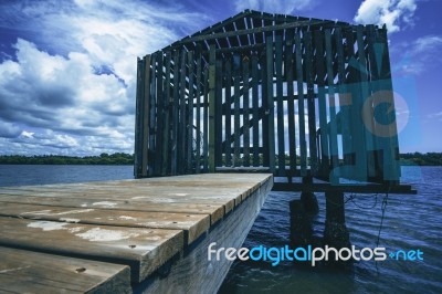 Maroochy River Boat House During The Day Stock Photo