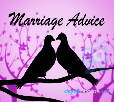 Marriage Advice Represents Advisor Help And Couple Stock Image