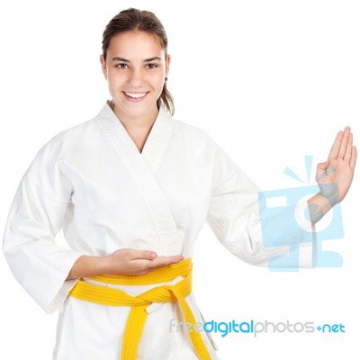 Martial Arts Girl Stock Photo