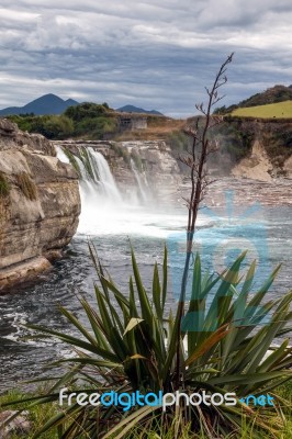 Maruia Waterfall Stock Photo