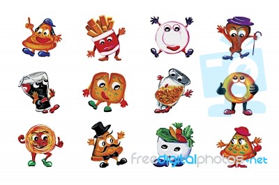 Mascot Pizza Concept On White Background Stock Photo