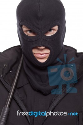 Masked Man Stock Photo